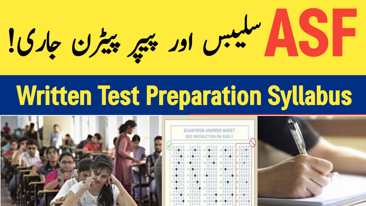 ASF Written Test Pattern & Syllabus 2026 – All Posts Preparation Guide with Subjects & Marks Details.
