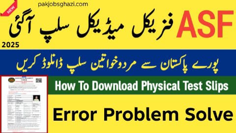 How to Download ASF Physical Test Slip 2025