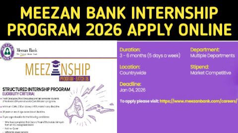 Meezan Bank Internship 2026 – Apply Online