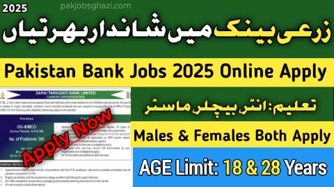 Zarai Taraqiati Bank Limited Jobs 2025-Apply Online