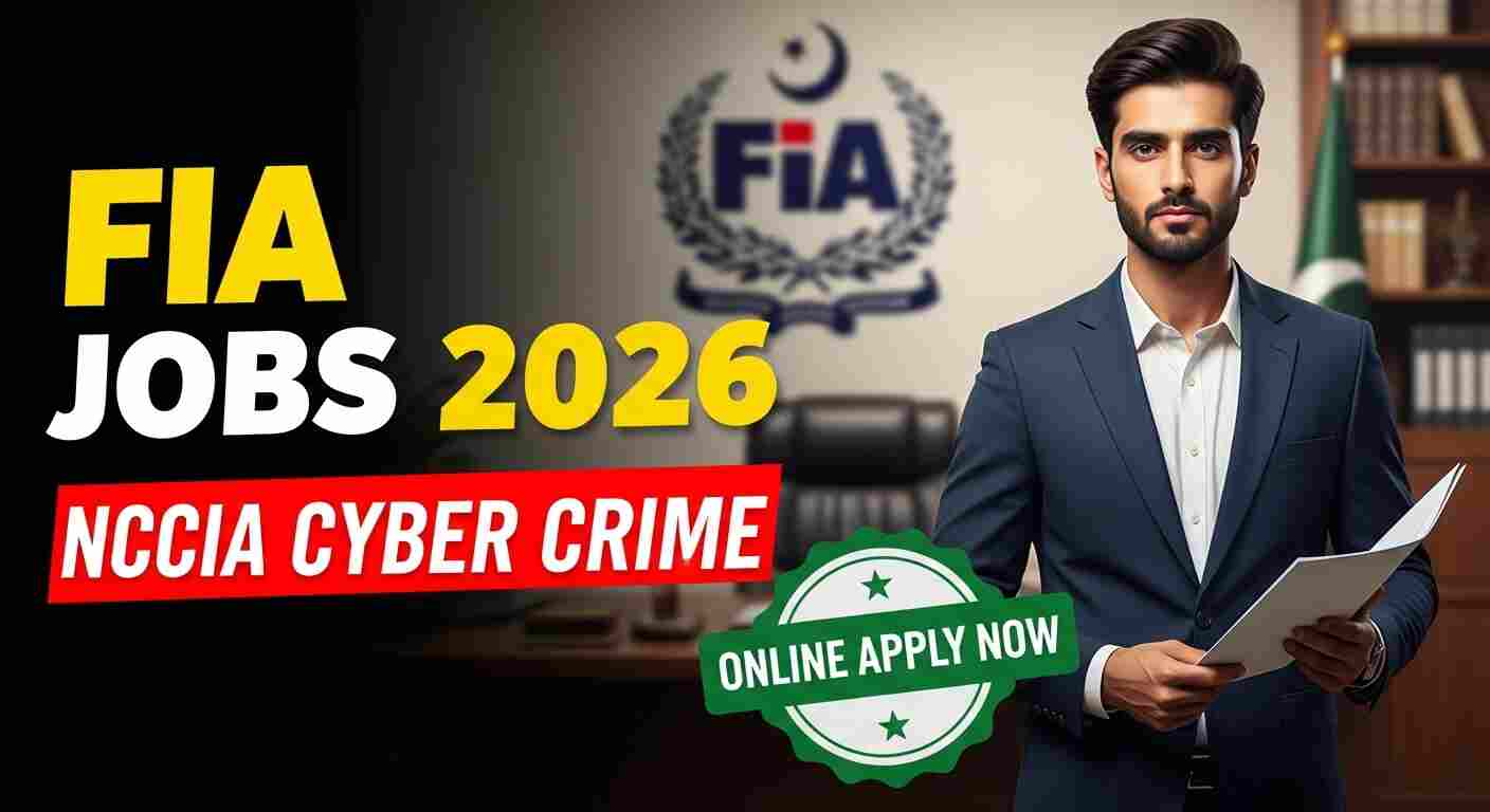 FIA Latest Upcoming Jobs 2026 advertisement for NCCIA Cyber Crime vacancies in Pakistan