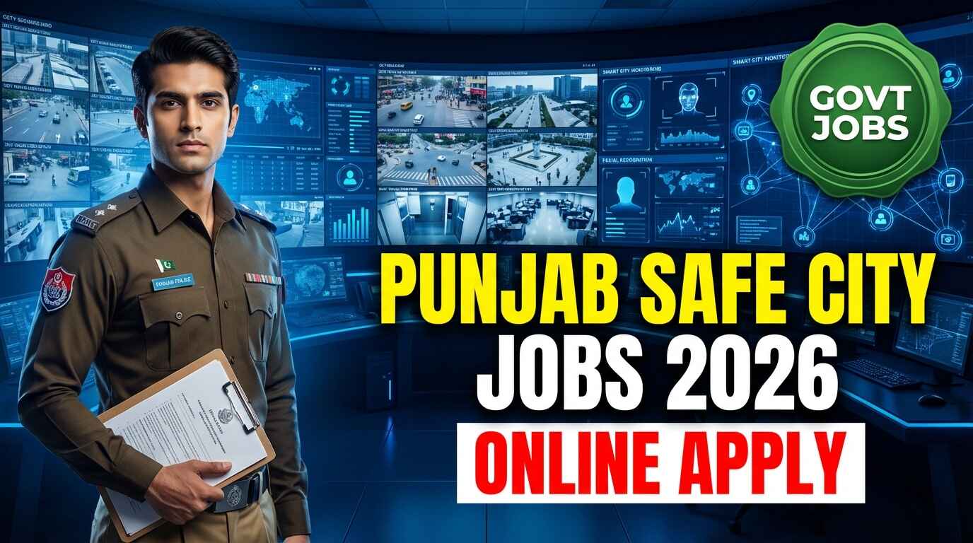 Punjab Safe Cities Authority Jobs 2026 online apply for government jobs in Pakistan