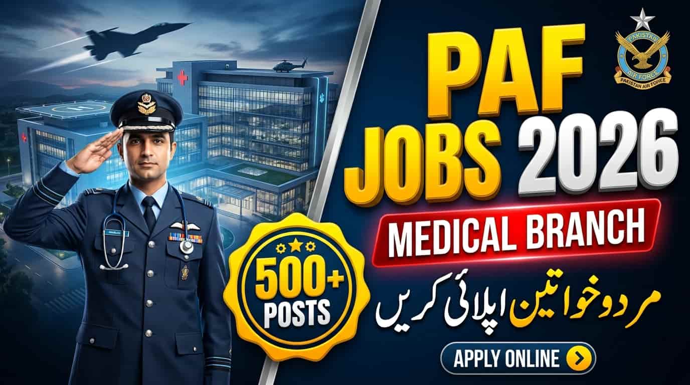 Pakistan Air Force Medical Branch Jobs 2026 - Commissioned Officer 137 Combat Support Course Apply Online
