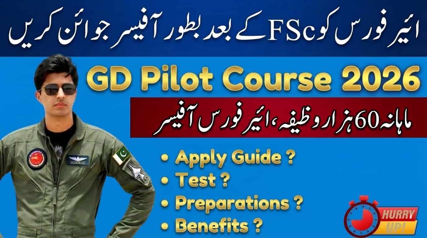 Pakistan Air Force Latest Jobs 2026 for GD Pilot and Other Commission Officer positions – Apply Online