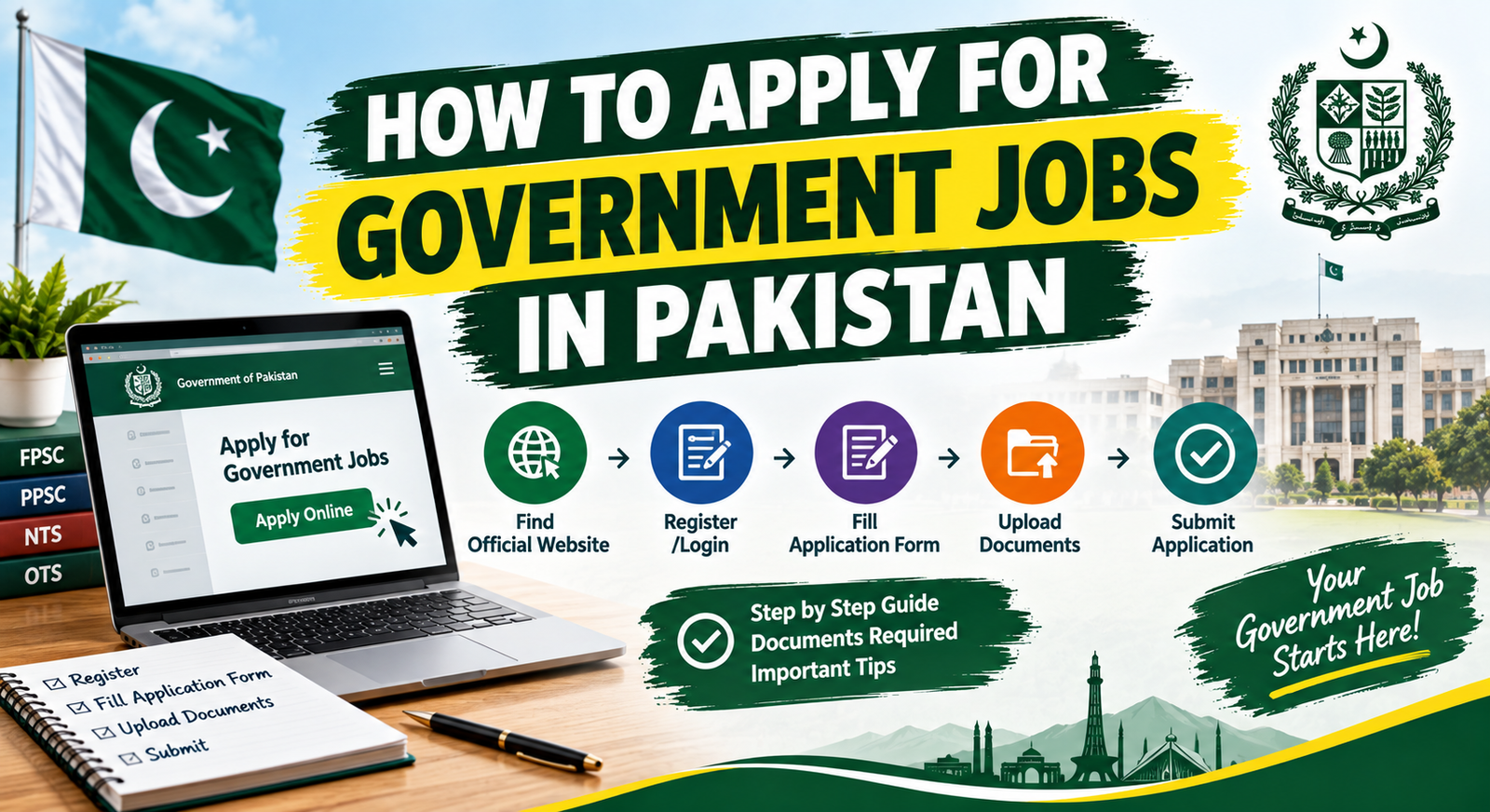 How to apply for government jobs in Pakistan step by step