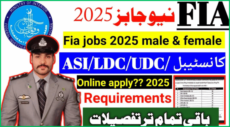 Fia Posts FIA New Jobs 2026 | 1485 Posts | Government Jobs Pakistan